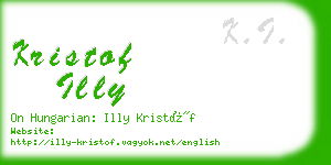 kristof illy business card